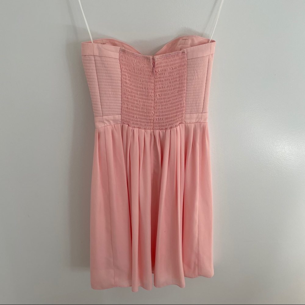 Parker Lily Strapless Mini Dress Blush Pink XS - Picture 6 of 11